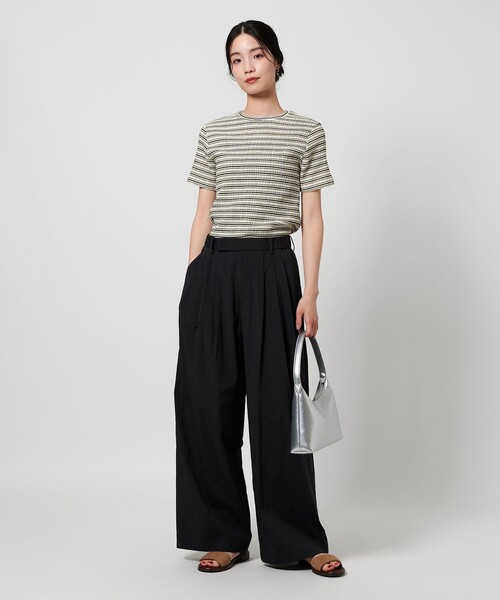 BEAUTY&YOUTH UNITED ARROWS（ビューティーアンドユースユナイテッドアローズ）の「シャーリング ボーダー Tシャツ（Tシャツ/カットソー・レディース・ブラック/オフホワイト/ダークブラウン・FREE）」の11枚目の写真