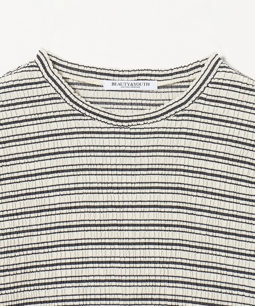 BEAUTY&YOUTH UNITED ARROWS（ビューティーアンドユースユナイテッドアローズ）の「シャーリング ボーダー Tシャツ（Tシャツ/カットソー・レディース・ブラック/オフホワイト/ダークブラウン・FREE）」の22枚目の写真