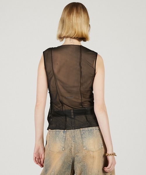 PRANK PROJECT(プランクプロジェクト)の「ランダムタックシアータンク / Random Tuck Shear Tank(タンクトップ・レディース・ブラック/ホワイト/レッド・FREE)」の19枚目の写真