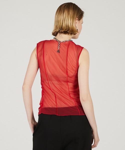 PRANK PROJECT(プランクプロジェクト)の「ランダムタックシアータンク / Random Tuck Shear Tank(タンクトップ・レディース・ブラック/ホワイト/レッド・FREE)」の15枚目の写真