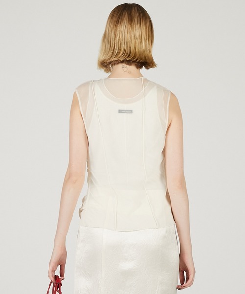 PRANK PROJECT(プランクプロジェクト)の「ランダムタックシアータンク / Random Tuck Shear Tank(タンクトップ・レディース・ブラック/ホワイト/レッド・FREE)」の12枚目の写真