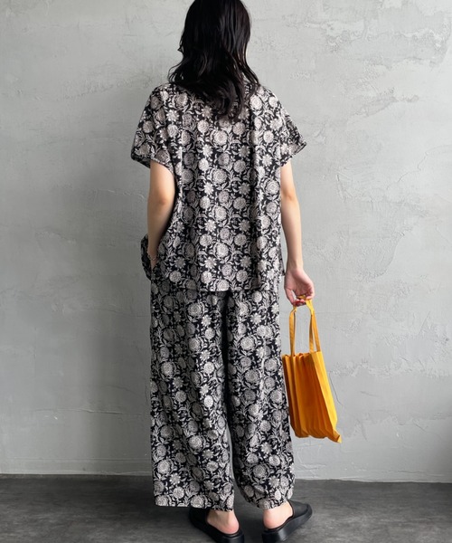 SOIL Flower print   パンツ セール】[SOIL/ソイル] フラワープリント コットンワイド