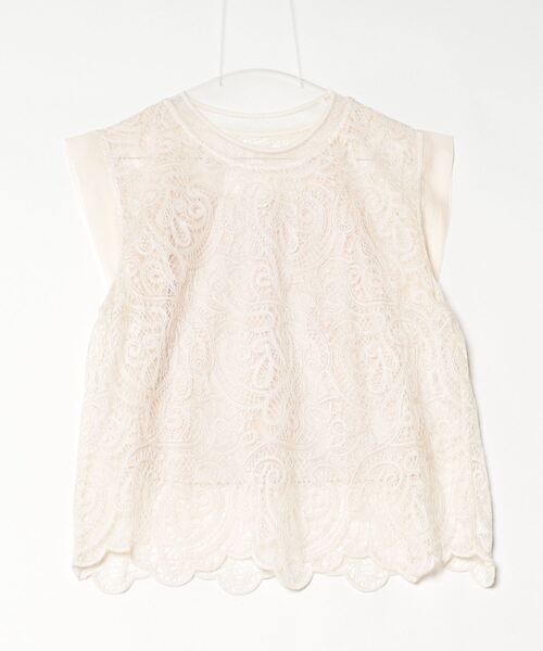 新品タグ　未使用　大きいサイズ50 ２３区　レースプルオーバー　キャミソール付き セール】総レースプルオーバー キャミソール付き（その他