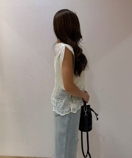 LETee（レティー）の「総レースプルオーバー　キャミソール付き（その他トップス・レディース・ホワイト/ベージュ/ブラック・FREE）」の19枚目の写真