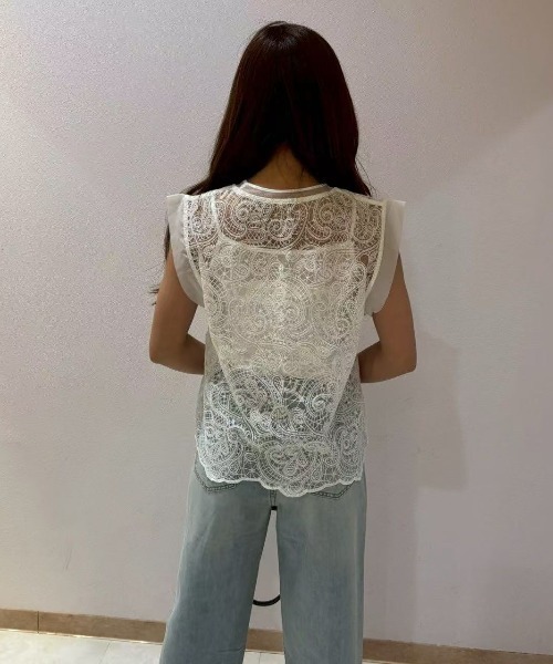 LETee（レティー）の「総レースプルオーバー　キャミソール付き（その他トップス・レディース・ホワイト/ベージュ/ブラック・FREE）」の21枚目の写真