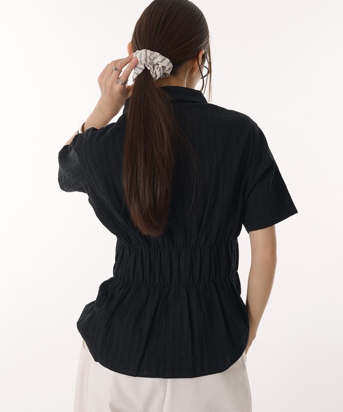 MUHET（ミュエータ）の「shirred shirt blouse / シャーリングシャツブラウス（シャツ/ブラウス・レディース・アイボリー/ブラック/ライトブルー・FREE）」の21枚目の写真