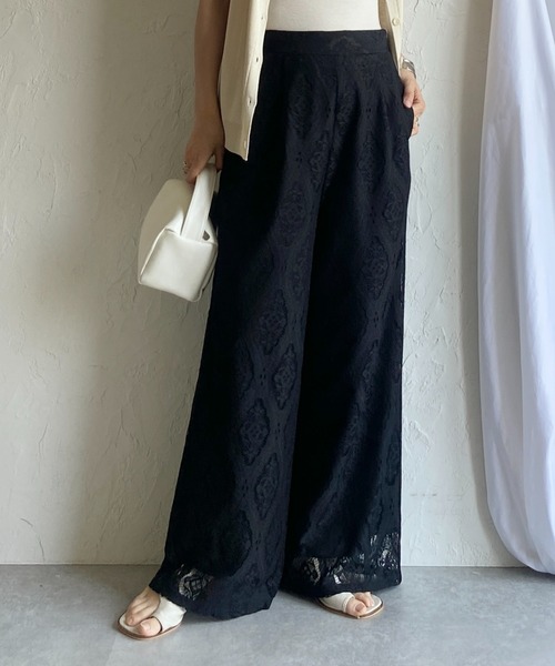 セール】セミワイドラッセルレースロングパンツ（その他パンツ