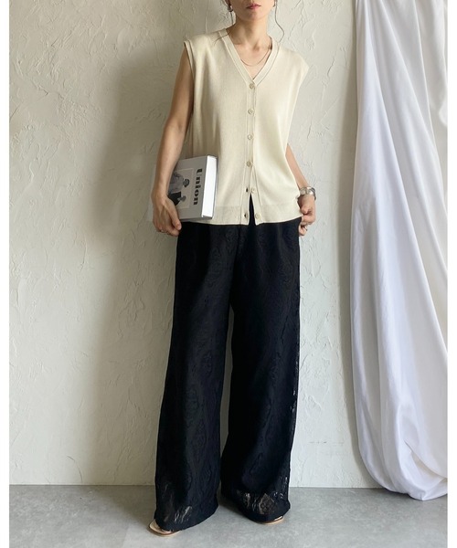 mintdesigns RASCHEL LACE PT / ラッセルレースパンツ mintdesigns｜ラッセルレースイージーパンツ