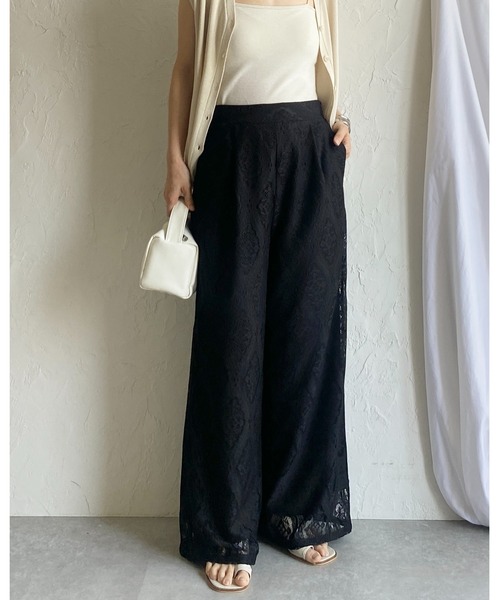 セール】セミワイドラッセルレースロングパンツ（その他パンツ