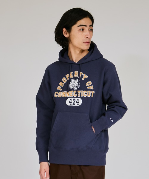 Champion(チャンピオン)の「【Champion/チャンピオン】メンズ リバースウィーブ(R) ジップフーデッドスウェットシャツ(パーカー・メンズ・ダークネイビー/ブラック/バーガンディー/シルバーグレー/オートミール/ダークグリーン・X-LARGE/LARGE/MEDIUM)」の5枚目の写真