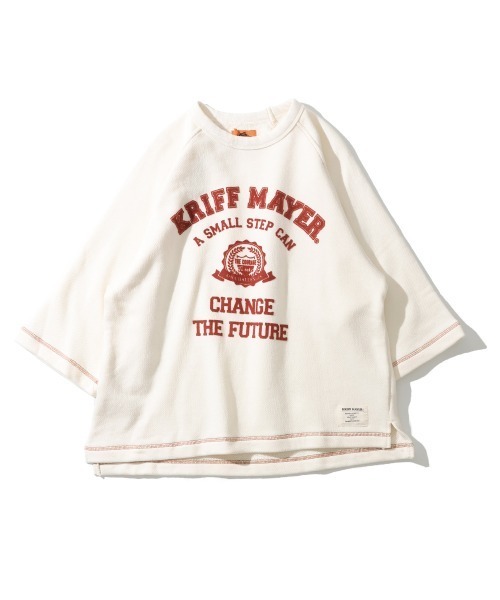 KRIFF MAYER Lady's Collection(クリフメイヤーレディースコレクション)の「【本体綿100%】ざっくり裏毛7分袖クルー(スウェット・レディース・グレー/ナチュラル/カラフル/ブラック/パープル/イエロー/ベージュ・LARGE/MEDIUM)」の22枚目の写真