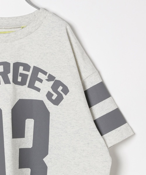 GEORGE'S（ジョージズ）の「【KIDS】ナンバーラインTシャツ（Tシャツ/カットソー・キッズ・ライトグレー/グリーン・150cm/110cm/130cm）」の3枚目の写真