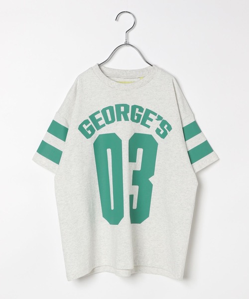 GEORGE'S（ジョージズ）の「【KIDS】ナンバーラインTシャツ（Tシャツ/カットソー・キッズ・ライトグレー/グリーン・150cm/110cm/130cm）」の7枚目の写真