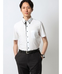 涼しい最高シャツ 半袖ワイシャツ ノンアイロンジャージー ボタンダウンカラー ドレスシャツ