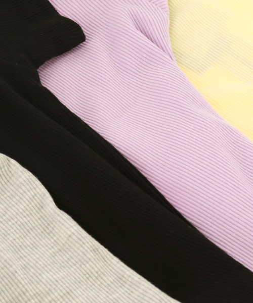 ANAP GｉRL（アナップガール）の「ダブルジップリブトップス(キッズお揃い)（Tシャツ/カットソー・キッズ・ライトグレー/ブラック/ラベンダー/ライトイエロー・M/S/XS）」の21枚目の写真