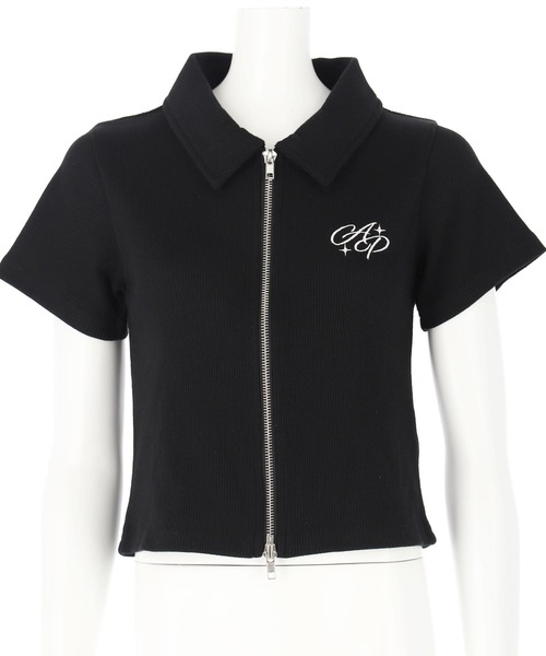 ANAP GｉRL（アナップガール）の「ダブルジップリブトップス(キッズお揃い)（Tシャツ/カットソー・キッズ・ライトグレー/ブラック/ラベンダー/ライトイエロー・M/S/XS）」の20枚目の写真