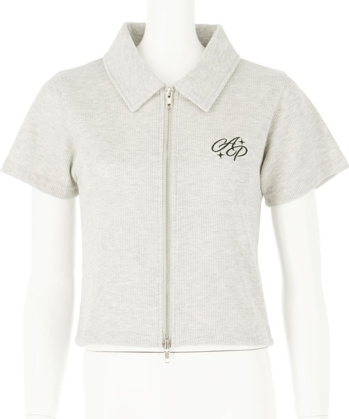 ANAP GｉRL（アナップガール）の「ダブルジップリブトップス(キッズお揃い)（Tシャツ/カットソー・キッズ・ライトグレー/ブラック/ラベンダー/ライトイエロー・M/S/XS）」の19枚目の写真