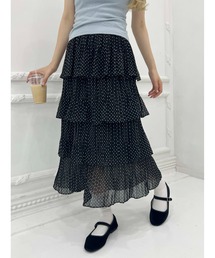WC（ダブル シー）の「ドットティアードロングスカート（スカート）」