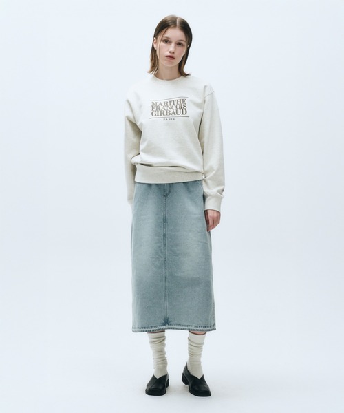 MARITHE + FRANCOIS GIRBAUD(マリテフランソワジルボー)の「CLASSIC LOGO SWEATSHIRT(スウェット・レディース・オートミール/ヘザーグレー/ブルー/ネイビー・SMALL/MEDIUM/LARGE/X-LARGE)」の22枚目の写真