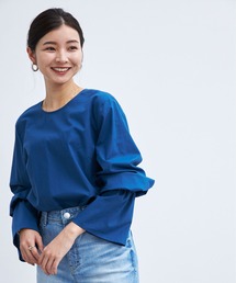YANUK ヤヌーク たっぷりギャザー ぺザントブラウス バンドカラー F WOMENSシャツ＆ブラウス | YANUK ONLINE STORE