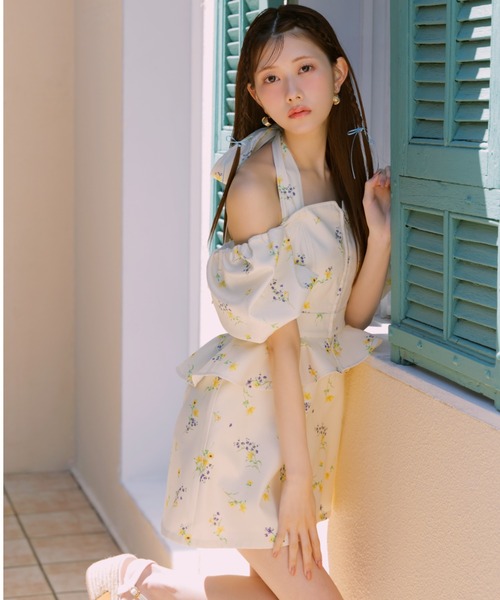 AKB48 千葉恵里さん着用】2WAYオフショルベアワンピース 夏服