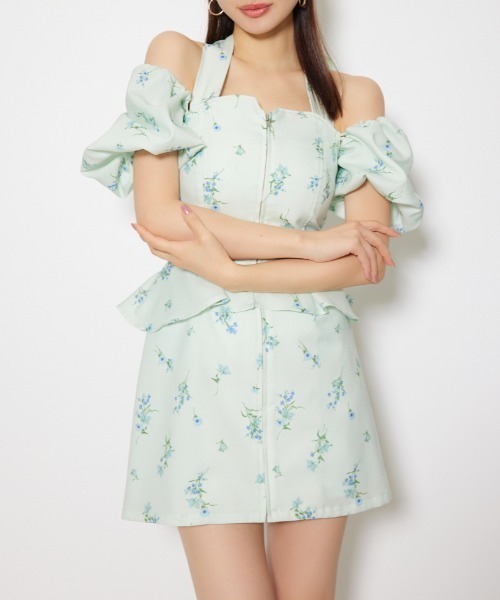 rienda(リエンダ)の「【AKB48 千葉恵里さん着用】2WAYオフショルベアワンピース 夏服(ワンピース・レディース・イエロー/ネイビー/ライトブルー・SMALL/MEDIUM)」の1枚目の写真