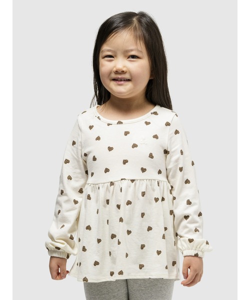 GAP（ギャップ）の「ブラナン フェイバリット エンパイアウエストトップス (幼児・ベビー)（Tシャツ/カットソー・キッズ・ピンク/アイボリー/ホワイト系その他・80ｃｍ/90cm/95cm/100cm/105cm/110cm）」の2枚目の写真