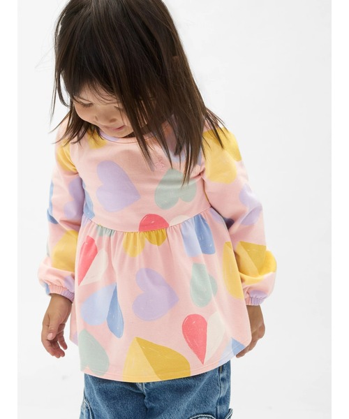 GAP（ギャップ）の「ブラナン フェイバリット エンパイアウエストトップス (幼児・ベビー)（Tシャツ/カットソー・キッズ・ピンク/アイボリー/ホワイト系その他・80ｃｍ/90cm/95cm/100cm/105cm/110cm）」の3枚目の写真