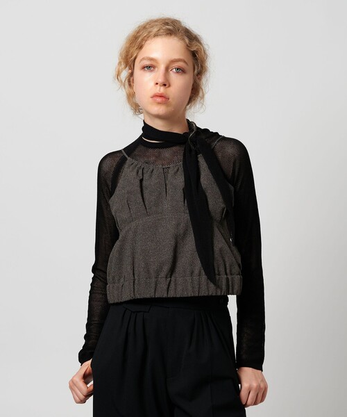 ATTISESSION バックストラップキャミソール ブラック ATTISESSION バックストラップキャミソール ブラック