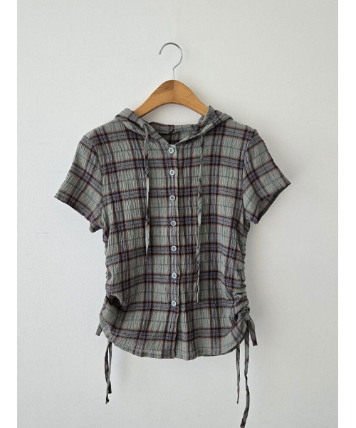 SELFMADE セルフメイド チェックシャツ　セットアップ　L 半袖 SELFMADE セルフメイド チェックシャツ セットアップ L 半袖