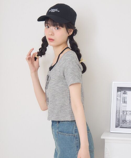 ems excite(エムズエキサイト)の「ホルターネックレースアップCT(Tシャツ/カットソー・レディース・ブラック/ダークグレー/ブラウン・FREE)」の19枚目の写真
