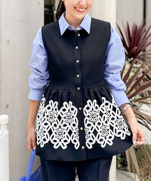 セール】レース付きペプラムベスト（ベスト）｜NOLLEY'S（ノーリーズ