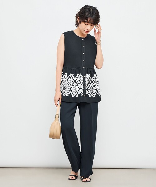 セール】レース付きペプラムベスト（ベスト）｜NOLLEY'S（ノーリーズ