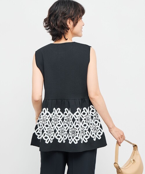 NOLLEY’S（ノーリーズ）の「レース付きペプラムベスト（ベスト・レディース・ネイビー/ブラック/キャメル・38）」の21枚目の写真
