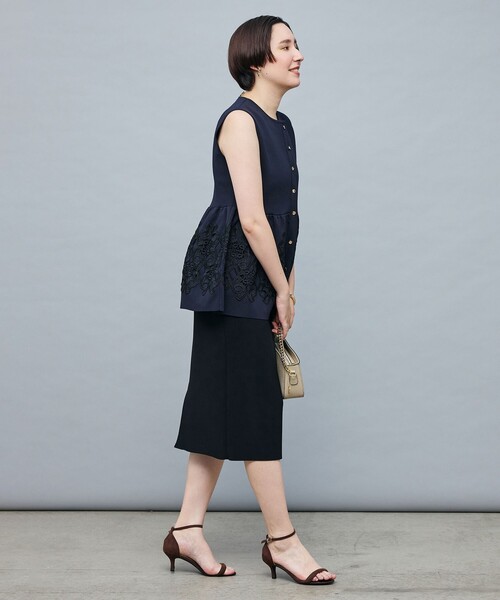 NOLLEY’S（ノーリーズ）の「レース付きペプラムベスト（ベスト・レディース・ネイビー/ブラック/キャメル・38）」の16枚目の写真