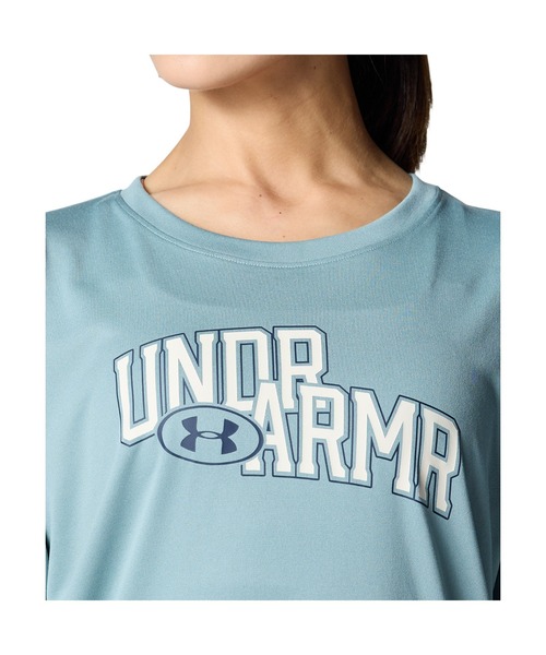 UNDER ARMOUR(アンダーアーマー)の「アンダーアーマー UAテック グラフィック Tシャツ(Tシャツ/カットソー・レディース・スモークピンク/ブラック/サックスブルー・M/L)」の12枚目の写真