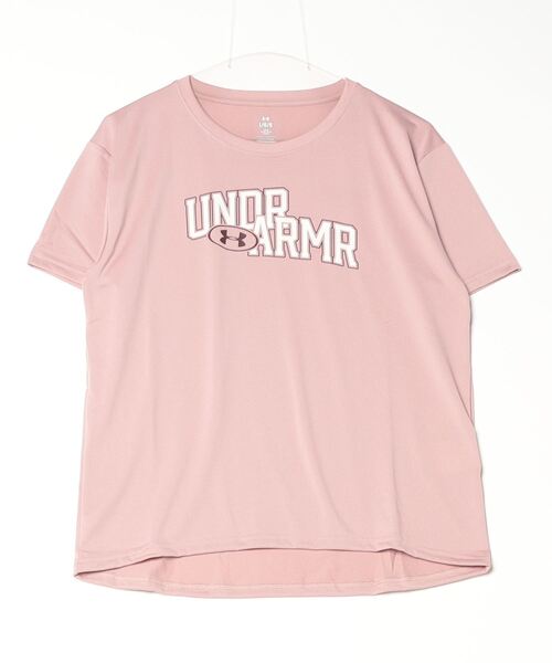 UNDER ARMOUR(アンダーアーマー)の「アンダーアーマー UAテック グラフィック Tシャツ(Tシャツ/カットソー・レディース・スモークピンク/ブラック/サックスブルー・M/L)」の4枚目の写真