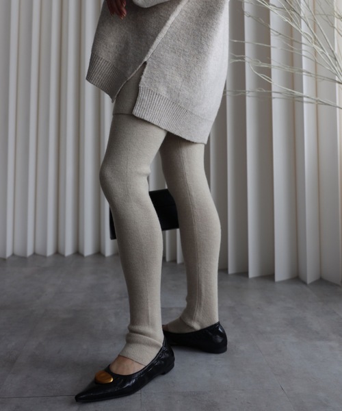 セール】【スカート付きニットレギンス】レイヤードスタイル