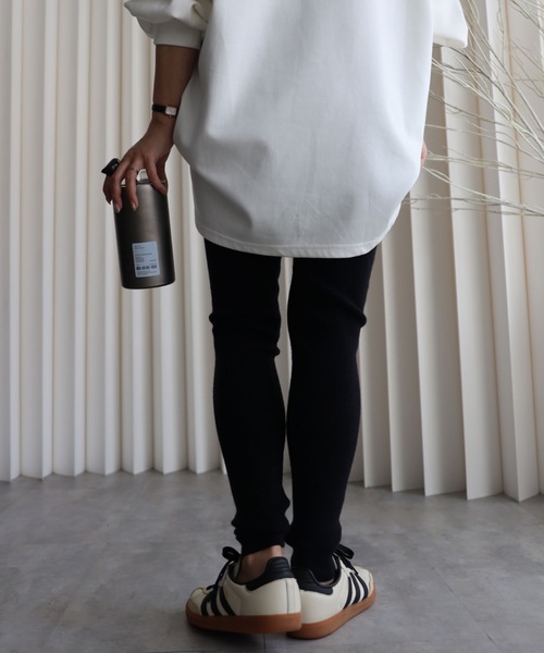 YENNA(イェンナ)の「【スカート付きニットレギンス】レイヤードスタイル / ニットパンツ / スカートパンツレイヤード / セット / レイヤードニットスカートパンツ(レギンス/スパッツ・レディース・アイボリー/ブラック/ブラウン/ベージュ/グレー/オフホワイト・FREE)」の18枚目の写真