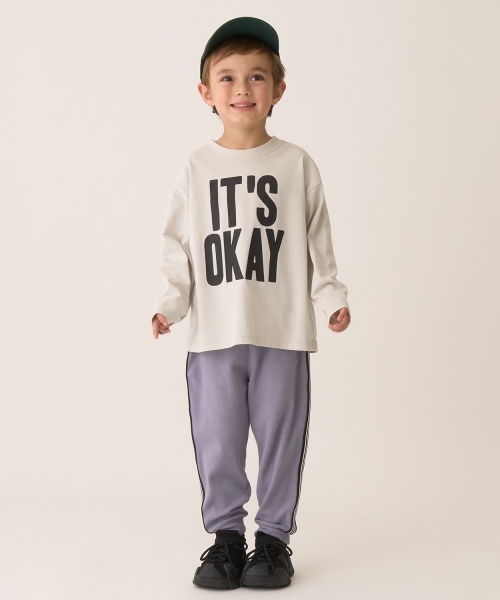 b・ROOM（ビールーム）の「【ともパン】サイドラインテーパードパンツ（その他パンツ・キッズ・グレイッシュベージュ/ブラック/モスグリーン/Moca/ダークグレー・100cm/110cm/140cm/130cm/120cm）」の11枚目の写真