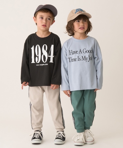 b・ROOM(ビールーム)の「【ともパン】サイドラインテーパードパンツ(その他パンツ・キッズ・グレイッシュベージュ/ブラック/モスグリーン/Moca/ダークグレー・100cm/110cm/140cm/130cm/120cm)」の9枚目の写真