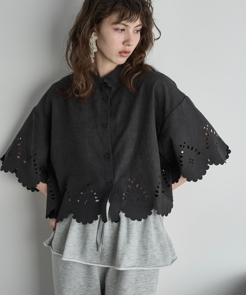 フローレント　ハーフスリーブシャツ シャツ 「FVLMEN」logoprint halfsleeve shirt/ロゴプリント