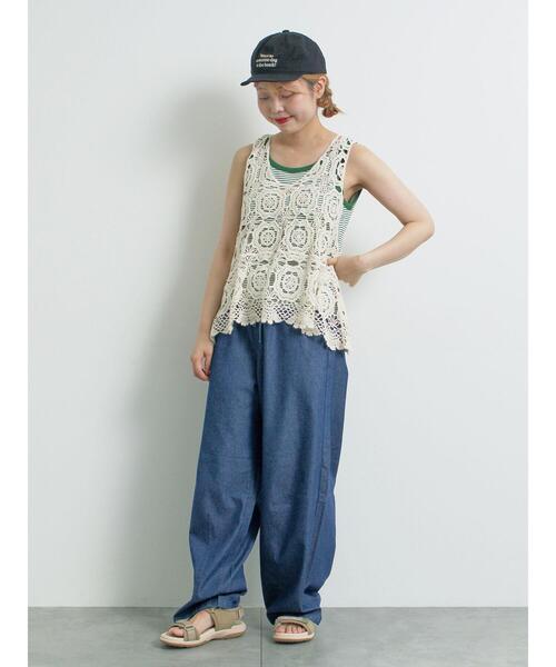 SM2（エスエムツー）の「[接触冷感]裾タックパンツ（その他パンツ・レディース・オレンジ/イエロー/ブルー/サックスブルー・M/L）」の10枚目の写真