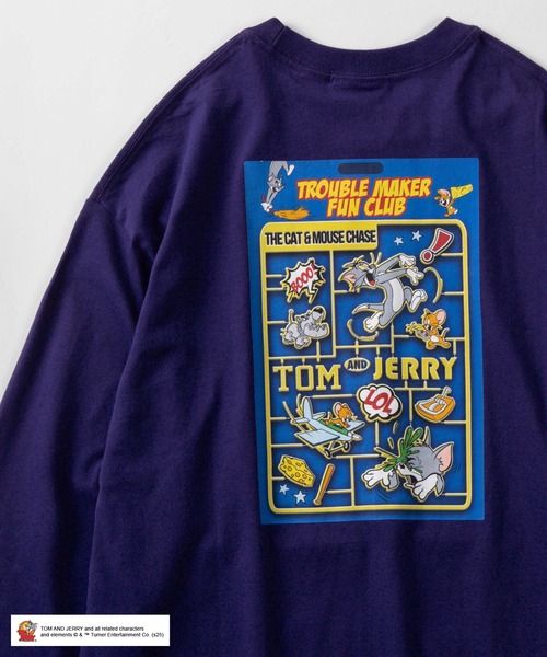 Tom&Jerry(トムアンドジェリー)の「【72】【TOM&JERRY/トムとジェリー】プラモデザイン バックプリント ロングスリーブTシャツ(Tシャツ/カットソー・メンズ・ブラウン/ブラック/ホワイト/ネイビー・XL/M/L)」の4枚目の写真