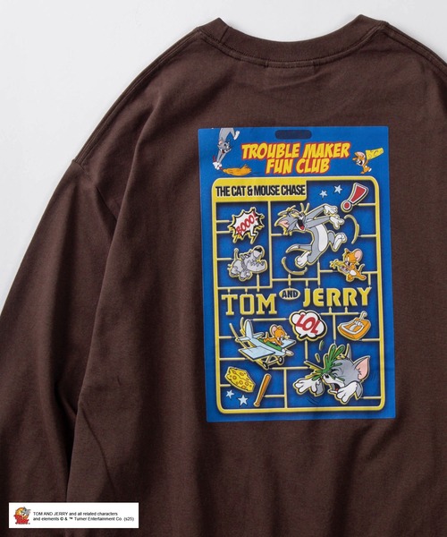Tom&Jerry(トムアンドジェリー)の「【72】【TOM&JERRY/トムとジェリー】プラモデザイン バックプリント ロングスリーブTシャツ(Tシャツ/カットソー・メンズ・ブラウン/ブラック/ホワイト/ネイビー・XL/M/L)」の3枚目の写真