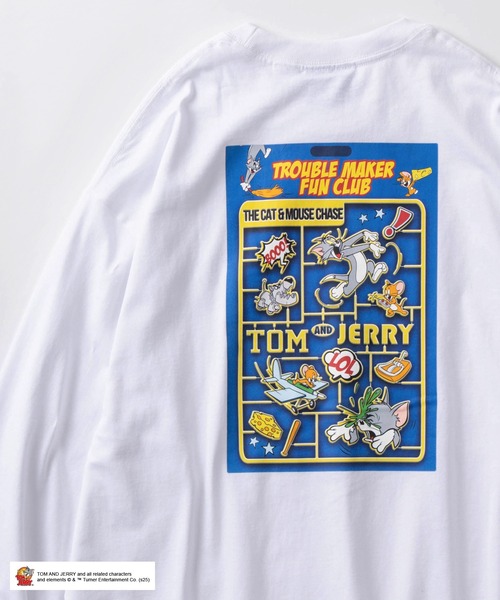 Tom&Jerry(トムアンドジェリー)の「【72】【TOM&JERRY/トムとジェリー】プラモデザイン バックプリント ロングスリーブTシャツ(Tシャツ/カットソー・メンズ・ブラウン/ブラック/ホワイト/ネイビー・XL/M/L)」の1枚目の写真