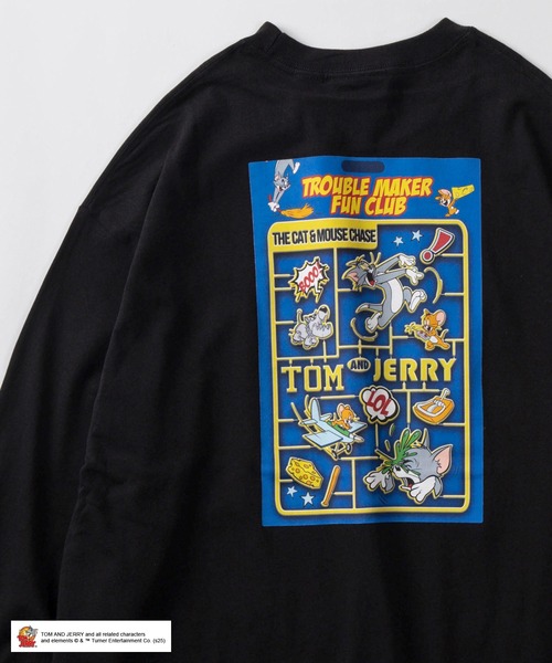 Tom&Jerry(トムアンドジェリー)の「【72】【TOM&JERRY/トムとジェリー】プラモデザイン バックプリント ロングスリーブTシャツ(Tシャツ/カットソー・メンズ・ブラウン/ブラック/ホワイト/ネイビー・XL/M/L)」の2枚目の写真