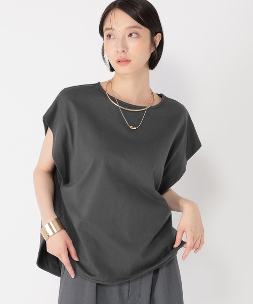 studio CLIP（スタディオクリップ）の「【daily CLIP】ドルマンフレンチスリーブT（Tシャツ/カットソー・レディース・ホワイト/ブラック/ブルー・FREE）」の10枚目の写真