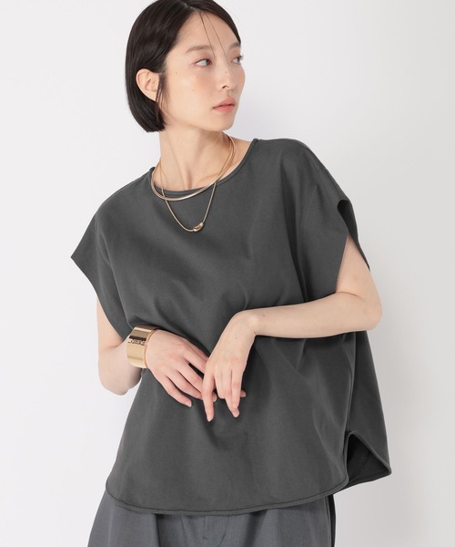 studio CLIP（スタディオクリップ）の「【daily CLIP】ドルマンフレンチスリーブT（Tシャツ/カットソー・レディース・ホワイト/ブラック/ブルー・FREE）」の11枚目の写真