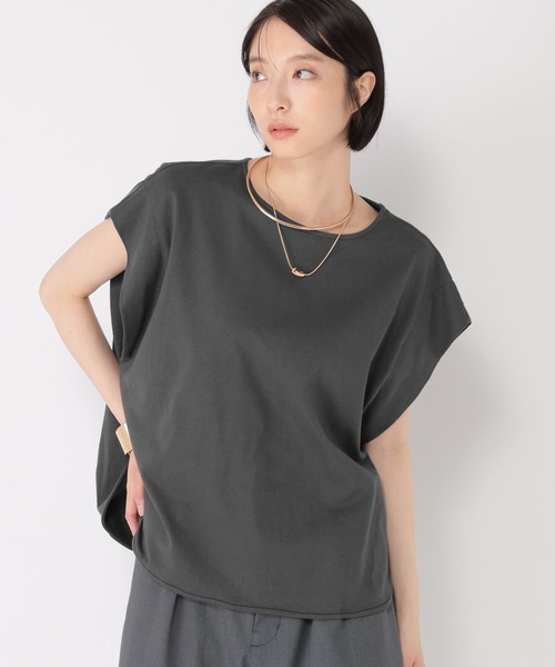 studio CLIP（スタディオクリップ）の「【daily CLIP】ドルマンフレンチスリーブT（Tシャツ/カットソー・レディース・ホワイト/ブラック/ブルー・FREE）」の12枚目の写真